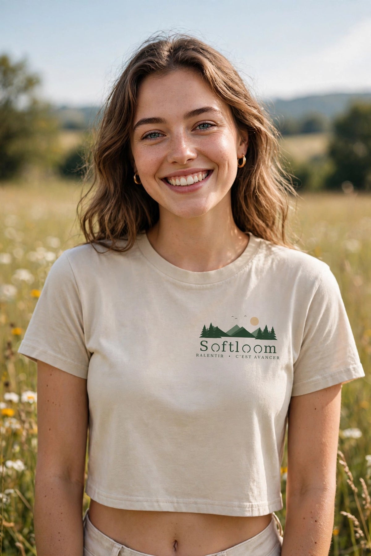 T-shirt crop Softloom – Forêt