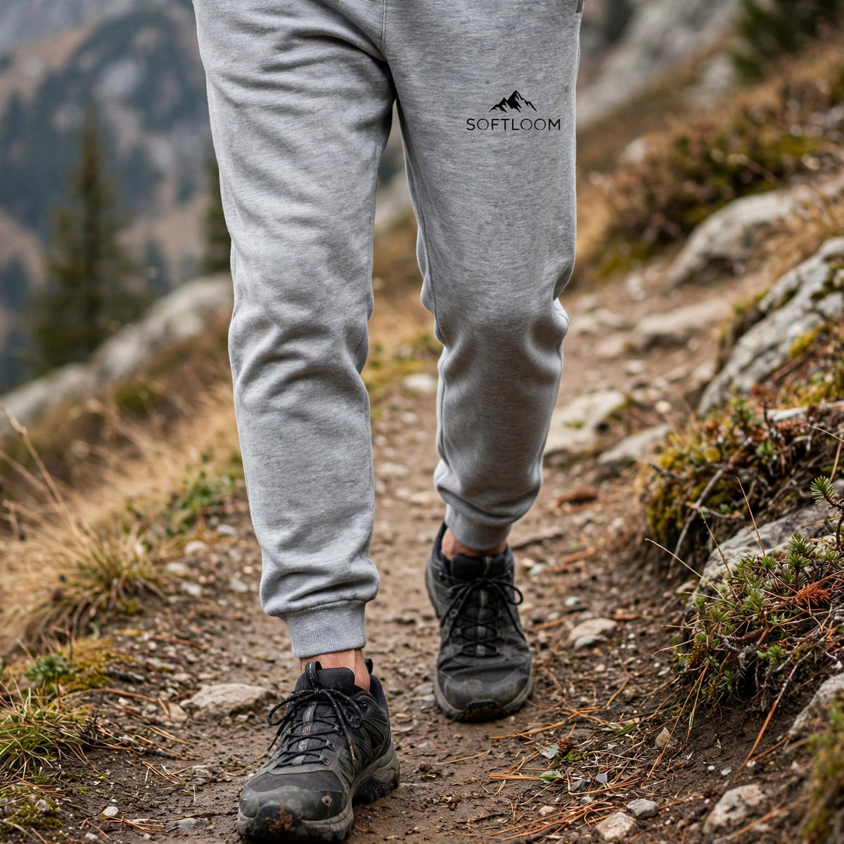 Pantalon jogging Softloom – Adulte (gris chiné)