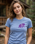 T-Shirt Femme Coupe Ajustée - Ours SL mauve